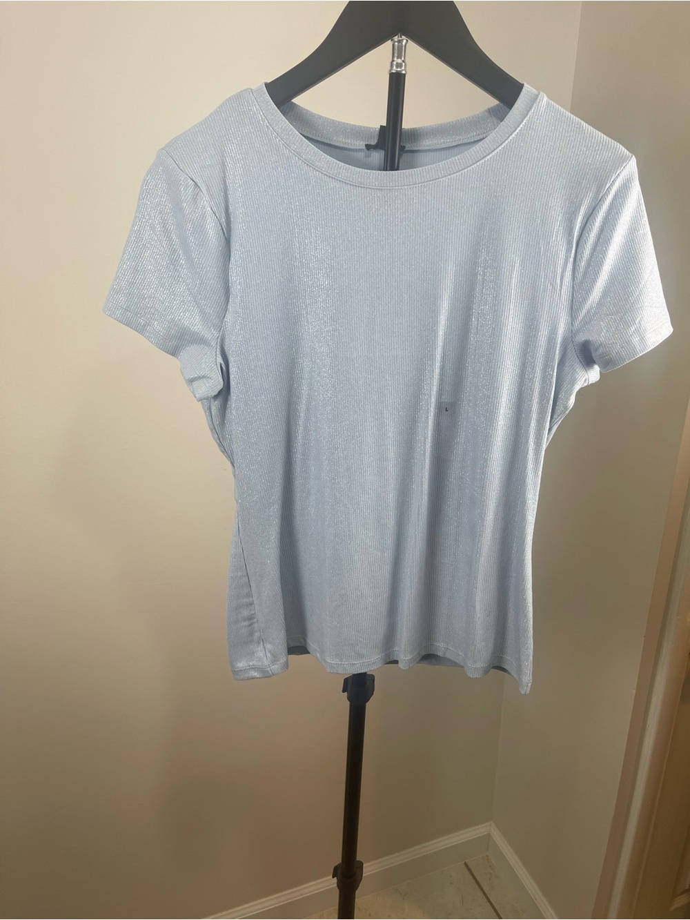 Express Light Blue Short Sleeve Crewneck Tee
